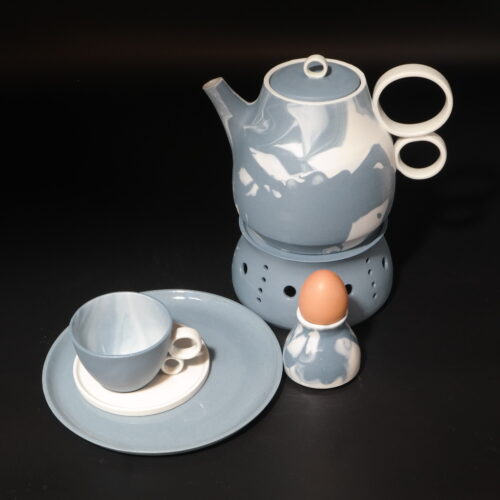 Theepot, ontbijtset